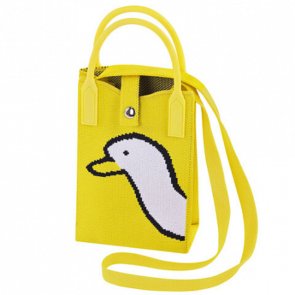 Сумочка-органайзер повседневная HEIKKI KNIT (ХЕЙКИ) кросс боди, вязаная, 17х12х5 см, "Yellow goose", 273791