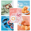 Тетрадь А5, 48 л., BRAUBERG, скоба, клетка, матовая ламинация, выборочный лак, "Sweets" (микс в спайке), 404373