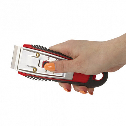 Скребок для любых поверхностей (стеклокерамика, стекло, плитка) BRAUBERG "SUPER", 5 лезвий, 606761