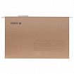 Подвесные папки A4/Foolscap (404х240 мм) до 80 л., КОМПЛЕКТ 10 шт., крафт-картон, STAFF, 270937