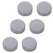 Магниты СУПЕРМОЩНЫЕ НЕОДИМОВЫЕ 20 мм (МАЛОГО ДИАМЕТРА), НАБОР 6 шт., серые, BRAUBERG "HEAVY DUTY", 237485