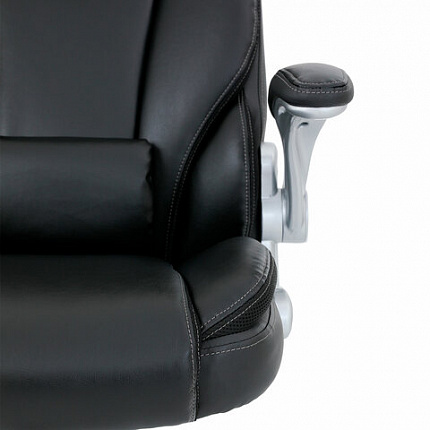 Кресло BRABIX PREMIUM "Phantom EX-553", рециклированная кожа, регулируемый подголовник, черное, 532940