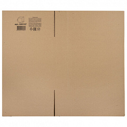 Гофрокороб, длина 500 мм х ширина 370 мм х высота 370 мм, марка Т22, профиль В, FEFCO 0201 / ГОСТ, исполнение А, 440107