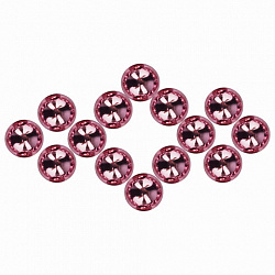 Стразы самоклеящиеся КРУГЛЫЕ, 8 мм, 150 штук, розовые, на подложке, ОСТРОВ СОКРОВИЩ, 662239