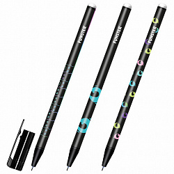 Ручка стираемая гелевая с принтом FUNSTER (ФАНСТЕР) "BLACK CAT", СИНЯЯ, корпус ассорти, игольчатый наконечник 0,5 мм, линия 0,35 мм, 144415