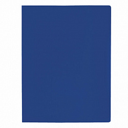 Папка с боковым металлическим прижимом STAFF, синяя, до 100 листов, 0,5 мм, 229232