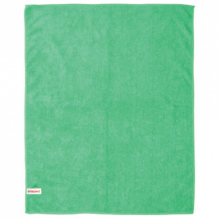 Тряпка для мытья пола из микрофибры, СУПЕР ПЛОТНАЯ, 50х60 см, зеленая, 300 г/м2, LAIMA, 601251