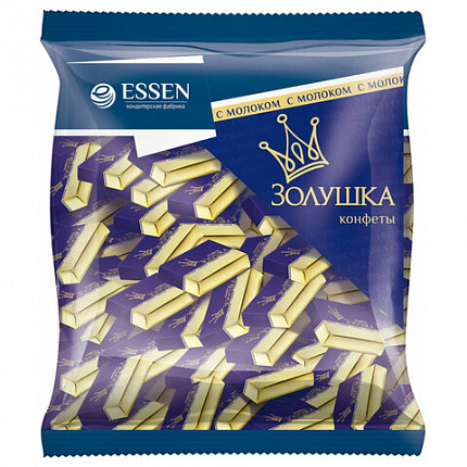Конфеты шоколадные ESSEN "Золушка" мини-плитки с молоком, 1000 г