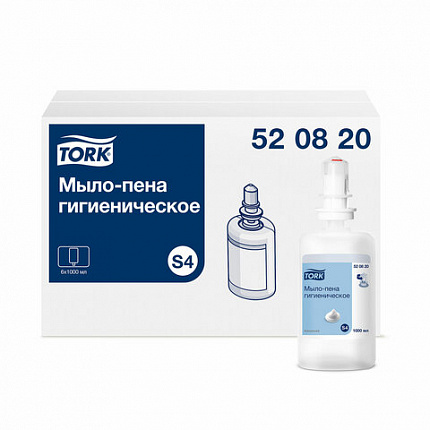 Картридж с жидким мылом-пеной одноразовый Tellus/TORK (Система S4) Advanced, гигиенический эффект, 1 л, 520821