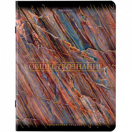 Тетради предметные, КОМПЛЕКТ 12 ПРЕДМЕТОВ, 48 л., SoftTouch, фольга, BRAUBERG, "MARBLE", 404326