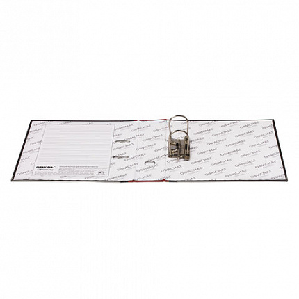 Папка-регистратор ОФИСМАГ, фактура стандарт, с мраморным покрытием, 75 мм, красный корешок, 225584