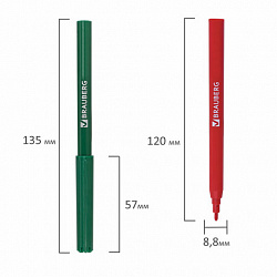 Фломастеры BRAUBERG "Wonderful butterfly", 12 цветов, вентилируемый колпачок, ПВХ-упаковка, 150522