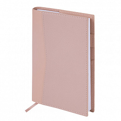 Ежедневник недатированный В6 130х185 мм BRAUBERG "Glam", под кожу, 160 л., розовый, 116219