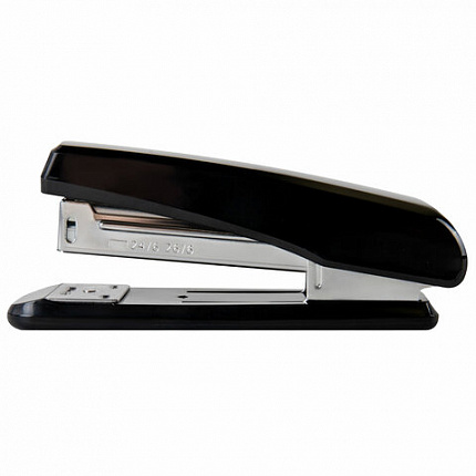 Степлер №24/6, 26/6 BRAUBERG "Standard", до 30 листов, черный, 272755