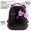 Ранец BRAUBERG SHINY, 2 отделения, с брелоком, "Улыбающийся котик", 38х28х14 см, 272040