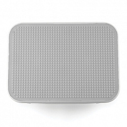 Стремянка-табурет-подставка 1 ступень, пластиковая, 16х33х25 см, нагрузка 200 кг, серый/бежевый, 434150065