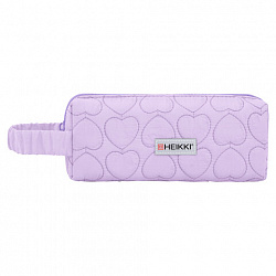 Пенал-косметичка HEIKKI (ХЕЙКИ) с ручкой, 1 отделение, стеганый полиэстер, 21х8х5 см, фиолетовый, 273606