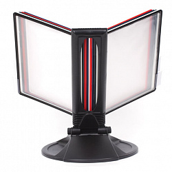 Демосистема настольная на 10 панелей, с 10 цветными панелями А4, черная, BRAUBERG "EXTRA", 236714