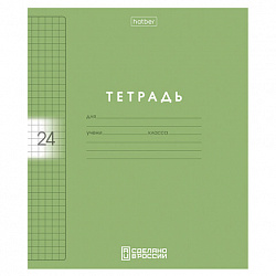 Тетрадь обложка пластик, 24 л., клетка, HATBER, Color Set (микс в спайке), 092030, 24Т5В1пл