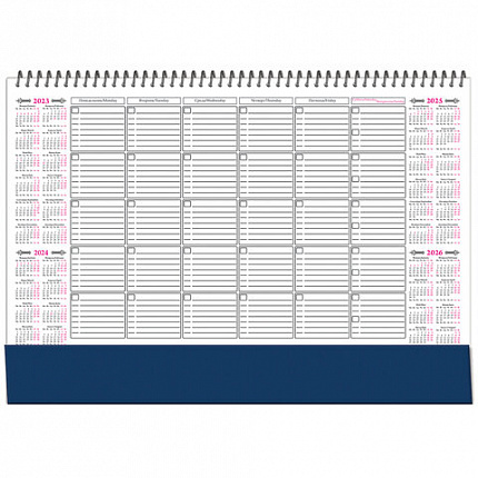 Планинг настольный недатированный ЕЖЕМЕСЯЧНИК (490х350 мм), гребень, 12 л., календарь на 4 года, 18с8