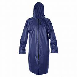 Дождевик-плащ синий на молнии многоразовый с ПВХ-покрытием, размер 60-62 (XXXL), рост 170-176, ГРАНДМАСТЕР, 610868