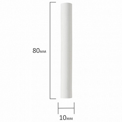 Мел белый круглый мягкий 100 штук, BRAUBERG "АКАДЕМИЯ", картонная упаковка (АЛГЕМ), 271146