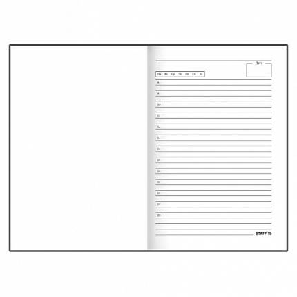 Ежедневник недатированный А5 (145х215 мм), ламинированная обложка с фольгой, 128 л., STAFF, "Flowers", 113521