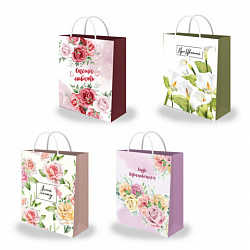 Пакет подарочный (1 штука) 26х13х32 см (L), "Woman Collection", ассорти, фольга, ЗОЛОТАЯ СКАЗКА, 700814