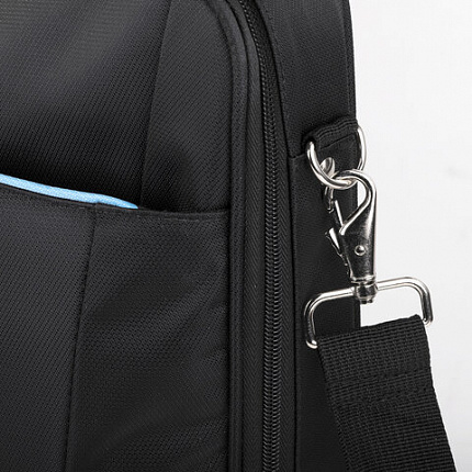 Сумка-портфель BRAUBERG с отделением для ноутбука 17,3", "Sidney", откидная крышка, черная, 44х34х6 см, 240449