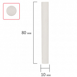 Мел белый круглый мягкий, 400 штук, BRAUBERG, картонная упаковка, 272770