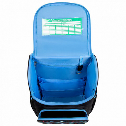 Ранец ПИФАГОР BASIC, 1 отделение, 3 кармана, эргономичная спинка, "Angry shark", 35х28х18 см, 272044