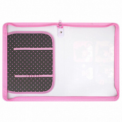 Папка для труда на молнии ЮНЛАНДИЯ А4, 1 отделение, откидная планка, органайзер, "Anime dreamer", 273393