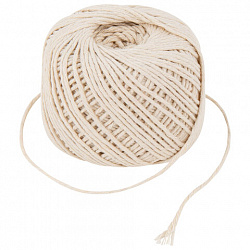 Шпагат хлопковый для прошивки документов, вязания, макраме, длина 100 м, диаметр 1,5 мм, BRAUBERG, 700361