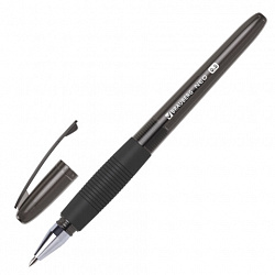 Ручка гелевая с грипом BRAUBERG "NEO", ЧЕРНАЯ, пишущий узел 0,5 мм, линия письма 0,35 мм, 144537