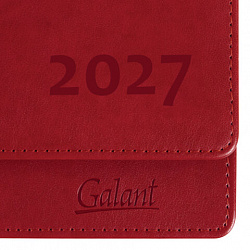 Планинг датированный 2027 305х140мм GALANT Ritter, под кожу, красный, 118207