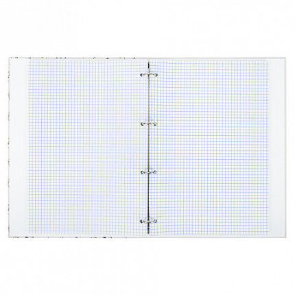 Тетрадь на кольцах БОЛЬШАЯ А4, 215х305 мм, 100 л., твердый картон, клетка, BRAUBERG, "Цветы", 405412