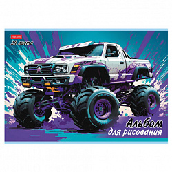 Альбом для рисования А4 24 л., скоба, обложка картон, HATBER, 205х290 мм, Ассорти "Выпуск №4" (5 видов), 091507, 24А4В