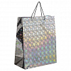 Пакет подарочный новогодний (1 шт.) 41x19x49 см (XXL), ГОЛОГРАФИЯ, ассорти 3 цвета, ЗОЛОТАЯ СКАЗКА, 609613