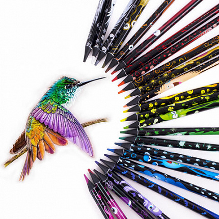 Карандаши цветные MAPED "COLOR PEP'S Black Monster", набор 24 цвета, пластиковый корпус, 862624