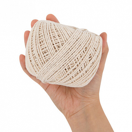 Шпагат хлопковый для прошивки документов, вязания, макраме, длина 200 м, диаметр 2 мм, BRAUBERG, 700363