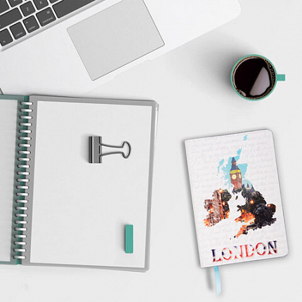 Ежедневник недатированный B6 (127х186 мм), BRAUBERG VISTA, под кожу, гибкий, 136 л., "Great Britain", 112108