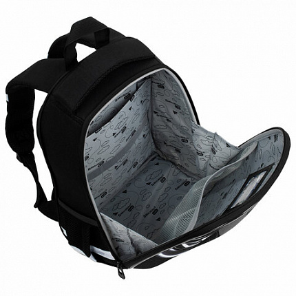 Ранец BRAUBERG KIDS START, 1 отделение, 2 кармана, "Темная машина", 35х26х13 см, 273151