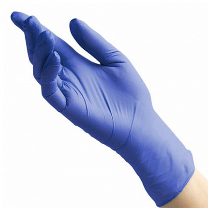 Перчатки нитриловые смотровые 50 пар (100 штук), размер 7-8, M (средний), сиреневые, BENOVY MultiColor