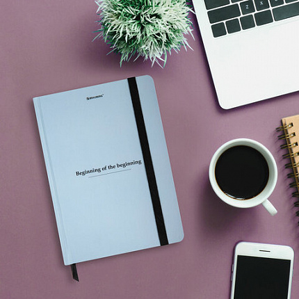 Блокнот с резинкой в клетку 96 л., А5 145х203 мм, твердая обложка, BRAUBERG, "Vintage", 116321