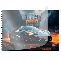 Альбом для рисования, пластиковая обложка, А4, 40 л., гребень, BRAUBERG, 210х297 мм, АССОРТИ-1 (8 видов), 107682