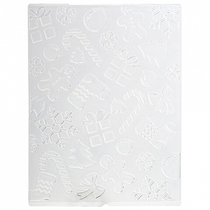 Клише для тиснения 3D "Новогоднее" для Машинки для тиснения ОС-5, 108х146 мм, ОСТРОВ СОКРОВИЩ, 663802, 862-025