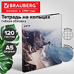 Тетрадь на кольцах А5, 175х215 мм, 120 л., под кожу, BRAUBERG VISTA, "Esthetics", 405208
