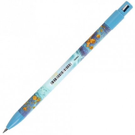 Карандаш механический цанговый 2 мм, BRAUBERG "FROST", HB, встроенная точилка, корпус ассорти, 182062