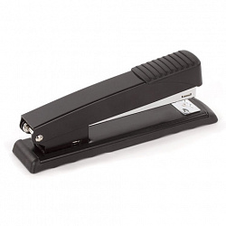 Степлер №24/6, 26/6 металлический BRAUBERG "Office", до 30 листов, полнозагрузочный, черный, 228610