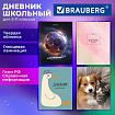 Дневник 5-11 класс 48 л., твердый, BRAUBERG, глянцевая ламинация, с подсказом, "МИКС", 107612